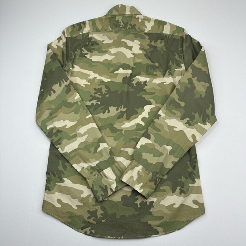 J.Crew Flex Mens XS Slim Fit Camouflage Button Down Shirt‎ Green Camo L6410 NWT - Picture 4 of 11